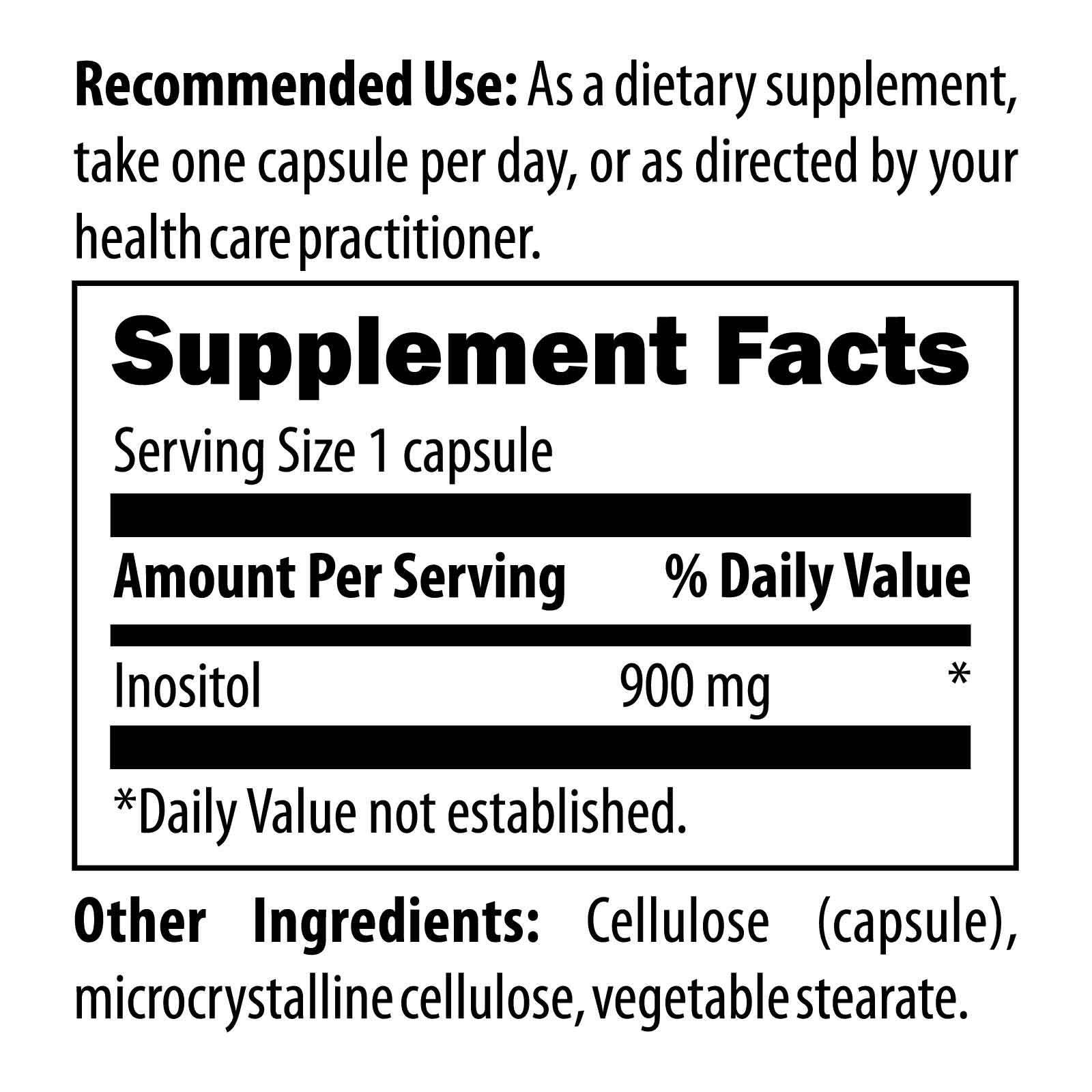 Inositol Capsules 900mg