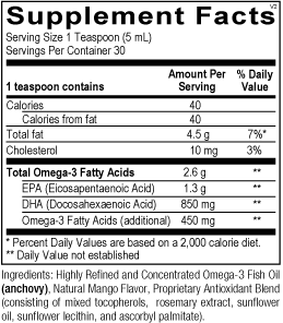 Orthomega Liquid Fish Oil